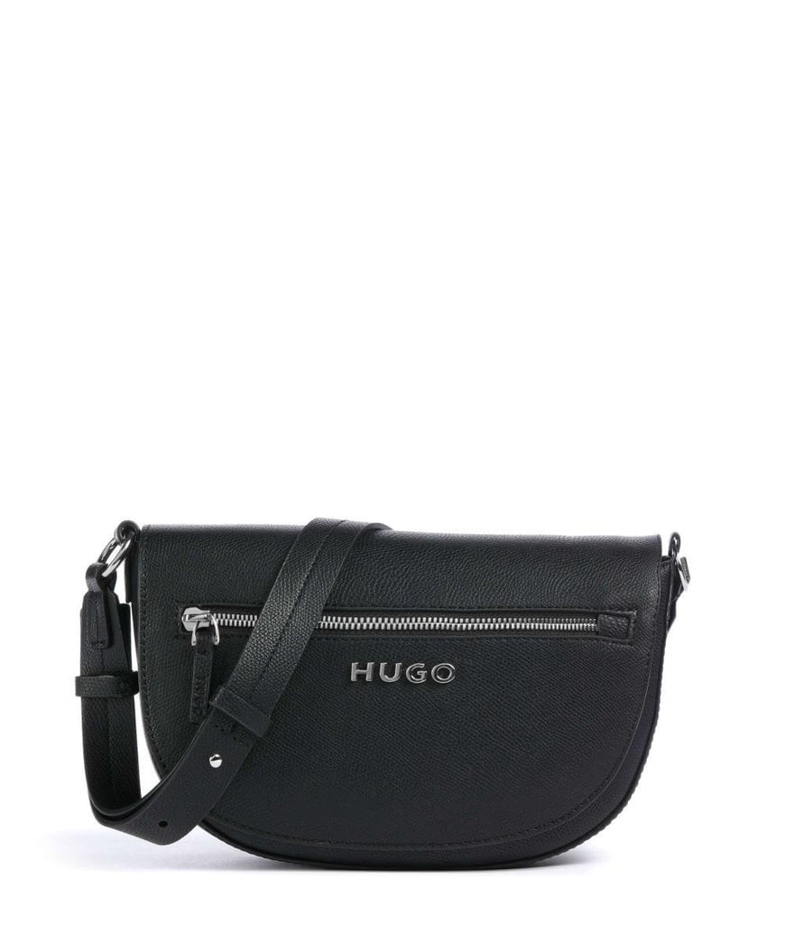 HUGO HUGO Kadın Ayarlanabilir Omuz Askılı Manyetik Toka Kapamalı Ekstra Fermuar Bölmeli Siyah Omuz Çantası 50536084-001