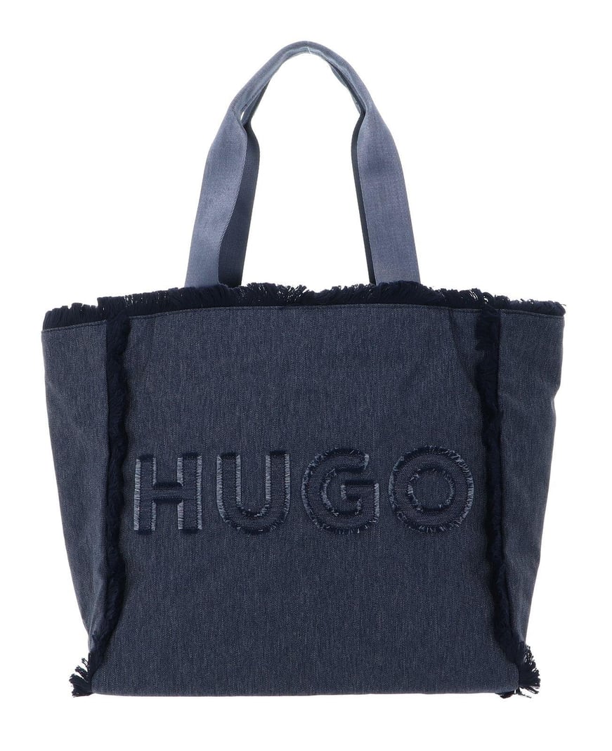 HUGO HUGO Kadın Geniş İç Hacimli Uzun Askılı Püsküllü Logolu Lacivert Omuz Çantası 50536258-410