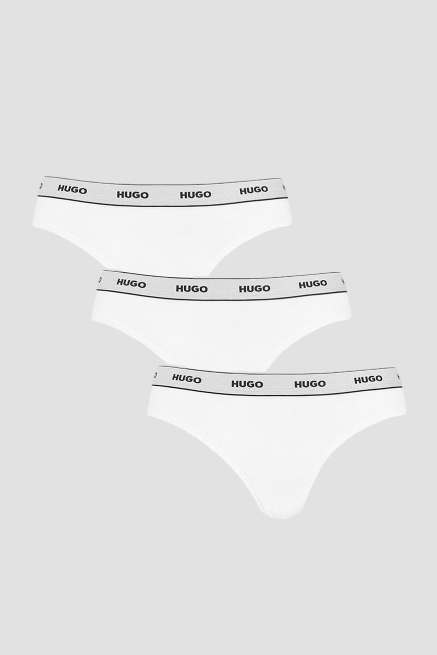 HUGO HUGO Kadın Marka Logo Detaylı Beli Lastikli Beyaz Külot 50469657-100
