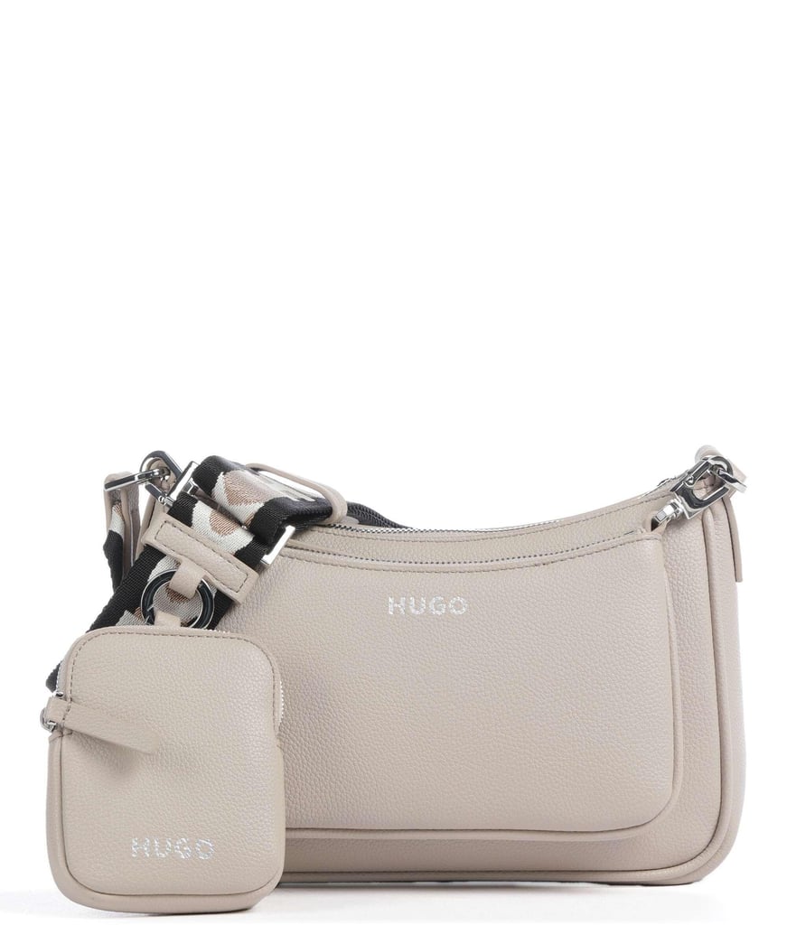 HUGO HUGO Kadın Marka Logolu Ayarlanabilir Omuz Askılı Bej Omuz Çantası 50516579-031