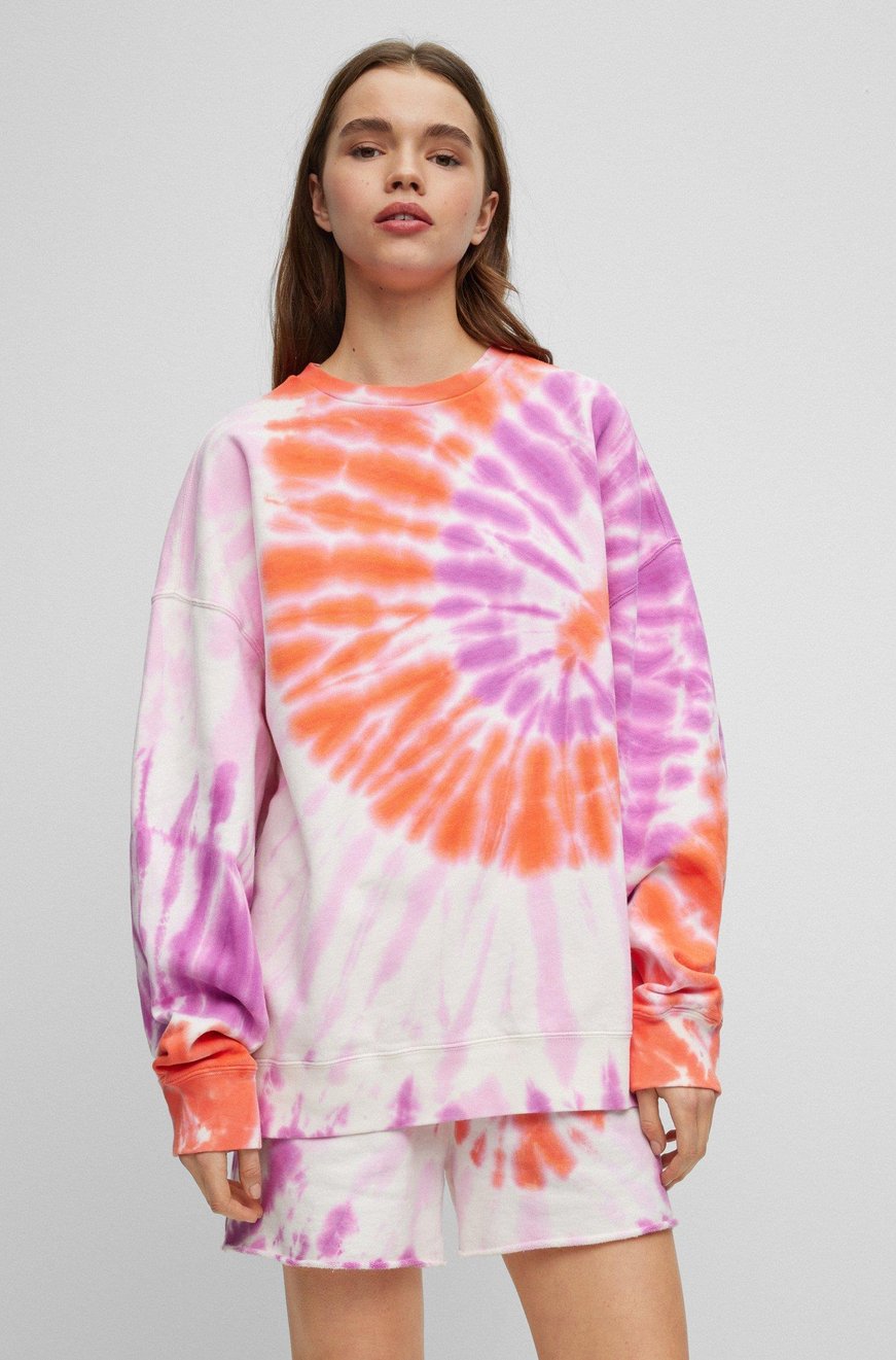 HUGO HUGO Kadın Marka Logolu Uzun Kollu Rahat Çok Renkli Sweatshirt 50490148-997