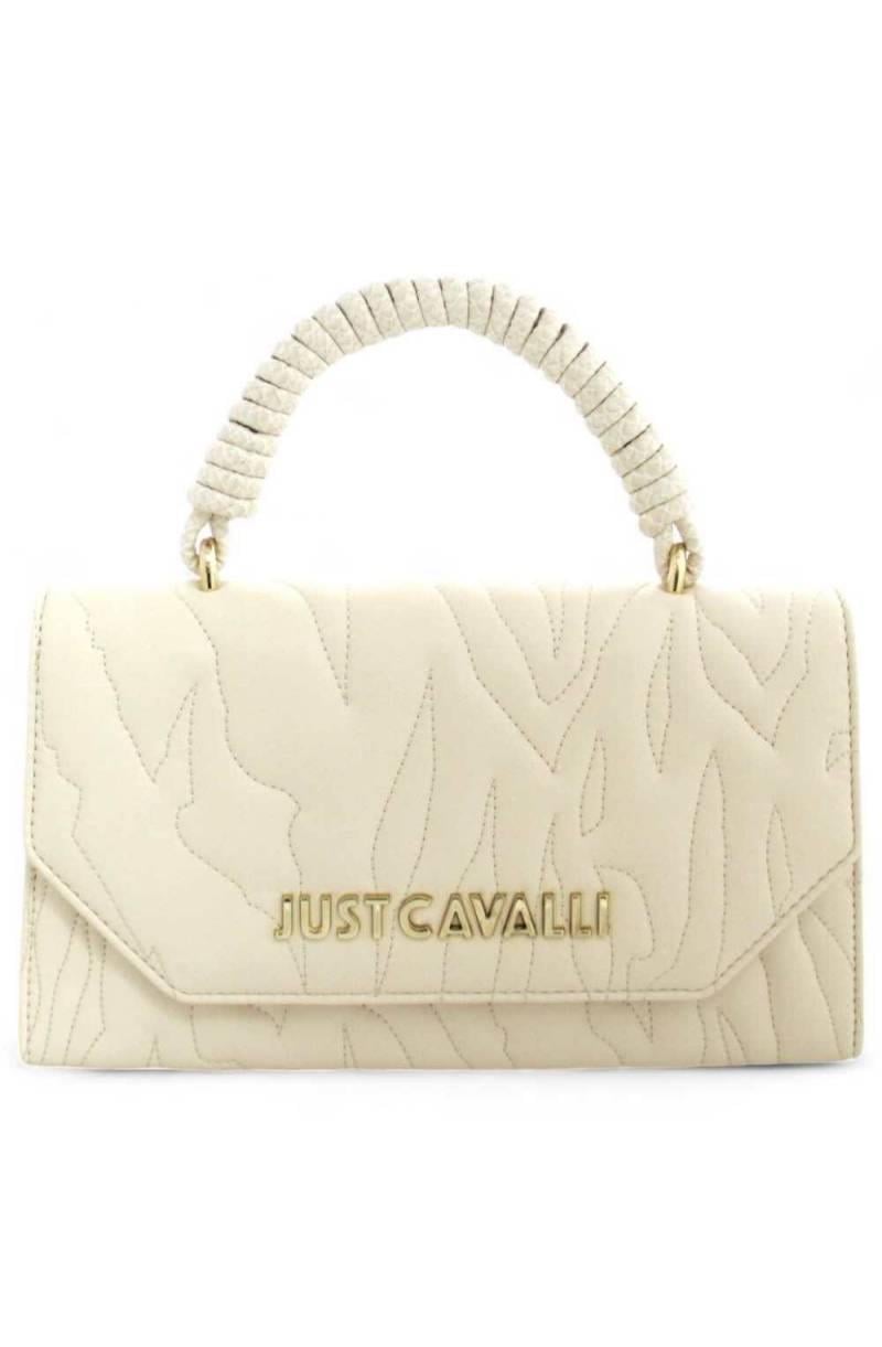 Just Cavalli Just Cavalli Kadın Marka Logolu Ayarlanabilir Zincir Askılı Bej Omuz Çantası 77RA4BE4ZSB23-004