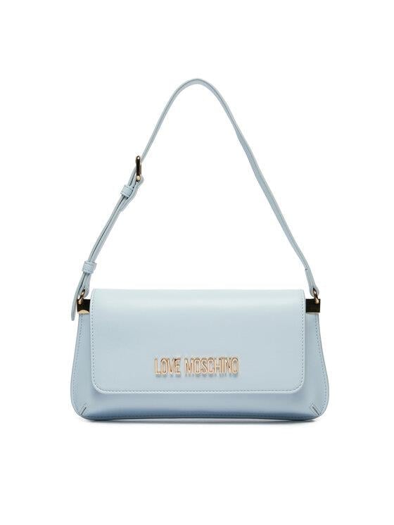 Love Moschino Love Moschino Kadın Ayarlanabilir Omuz Askılı Manyetik Tutturuculu Kabartmalı Logolu Mavi Omuz Çantası JC4058PP1MLO0-712
