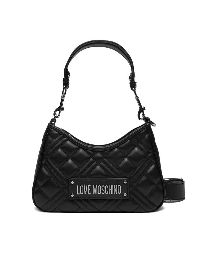 Love Moschino Love Moschino Kadın Dikişli Kapitone Desenli Askı Zincir Detaylı Siyah Omuz Çantası JC4152PP1MLA0-00B