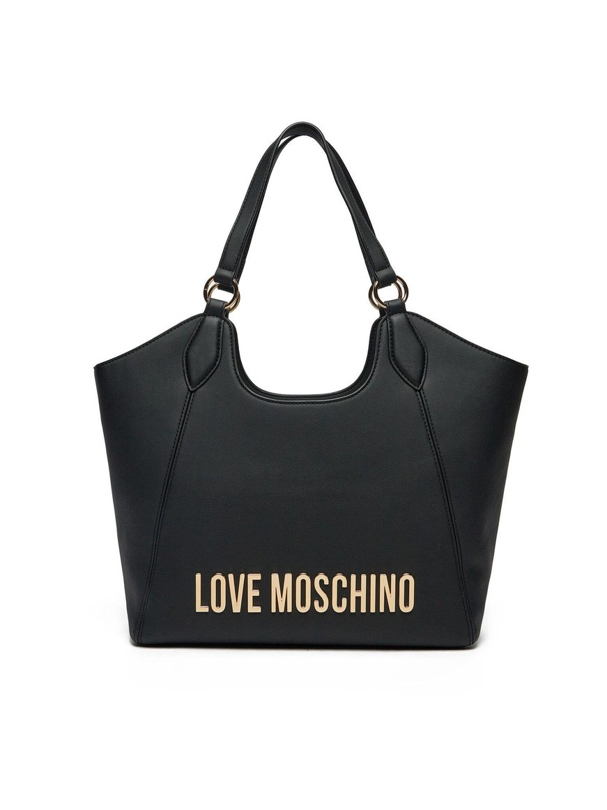 Love Moschino Love Moschino Kadın Düz Renkli Astar Polyester Kısa Askılı Siyah Omuz Çantası JC4165PP1MKD0-000