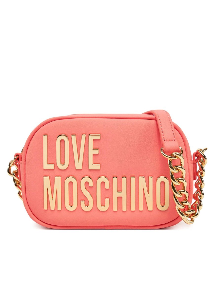 Love Moschino Love Moschino Kadın Marka Logolu Tek Bölmeli Fermuar Kapamalı Mercan Omuz Çantası JC4026PP1MKD0-464