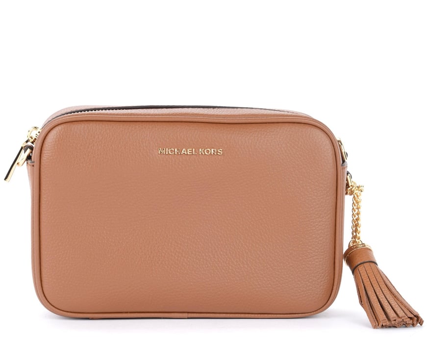 Michael Kors Michael Kors Kadın %100 Deri Ayarlanabilir Omuz Askılı Logo Kabartmalı Kahverengi Omuz Çantası 32F7GGNM8L-LUGGAGE