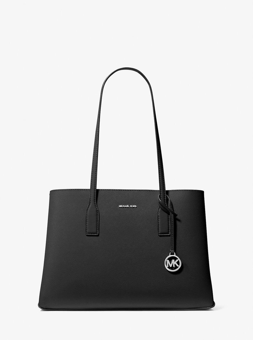 Michael Kors Michael Kors Kadın Deri Geniş Kısa Kol Askısı Düz Model Siyah Omuz Çantası 30S5S9RT2T-BLACKBLACK