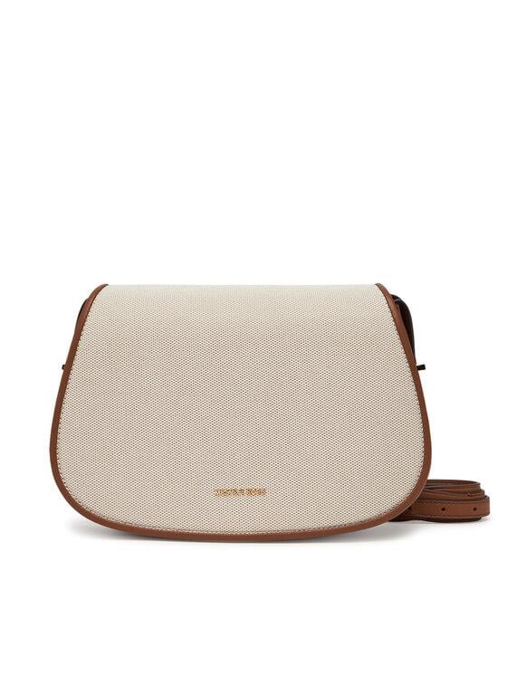Michael Kors Michael Kors Kadın Dokuma Kumaş Kenarları Deri Ayarlanabilir Askı Kahverengi Omuz Çantası 30S5GL0M2C-LUGGAGE