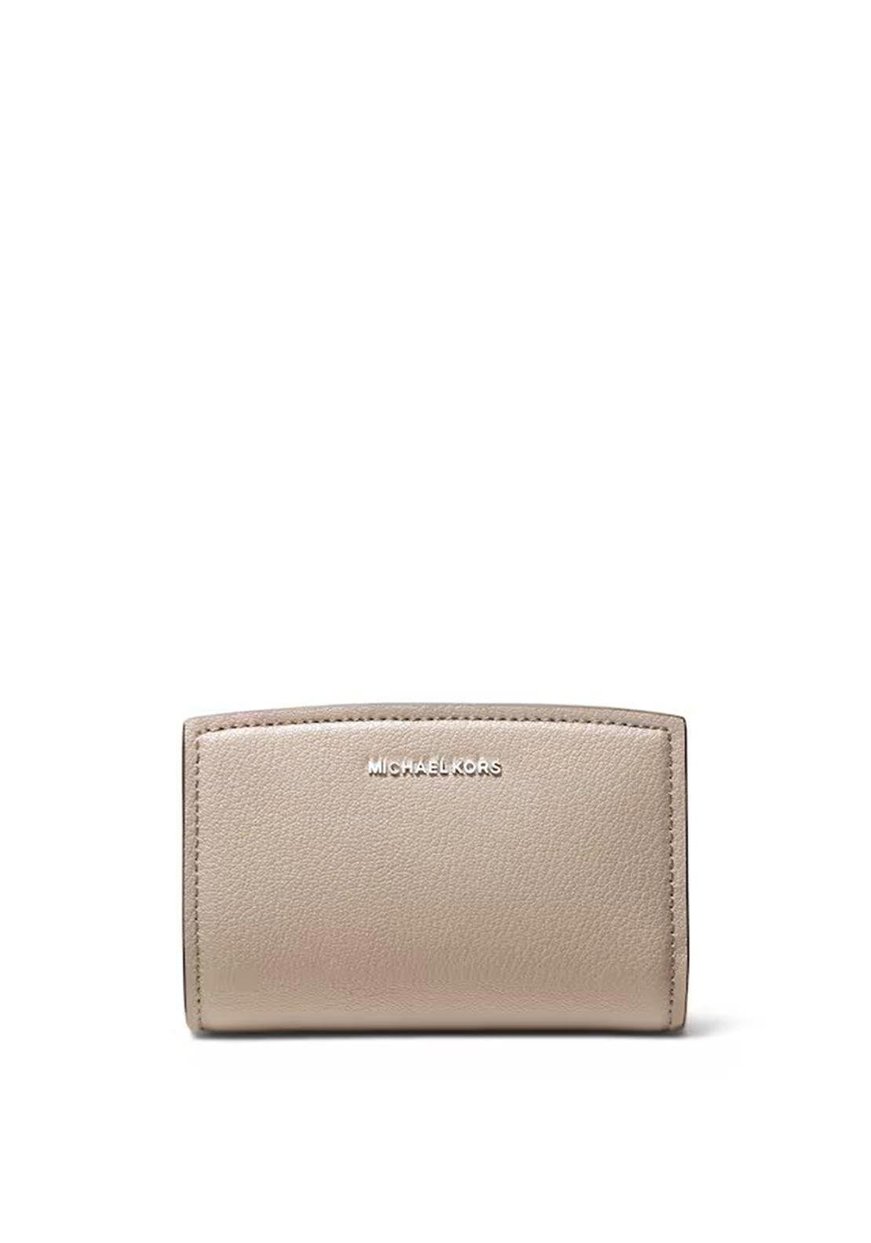 Michael Kors Michael Kors Kadın Kart ve Nakit Bölmeli Fermuarlı Ve Çıtçıt Kapama Deri Bej Cüzdan 32S5SYTZ2L-LIGHTSAND