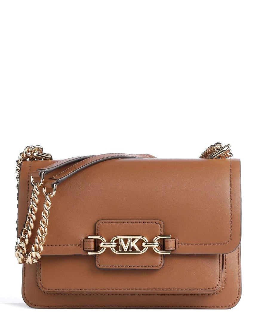 Michael Kors Michael Kors Kadın MK Yazılı Metal Toka Kapama Deri Zincir Askı Taba Omuz Çantası 30S2G7HL3L-LUGGAGE
