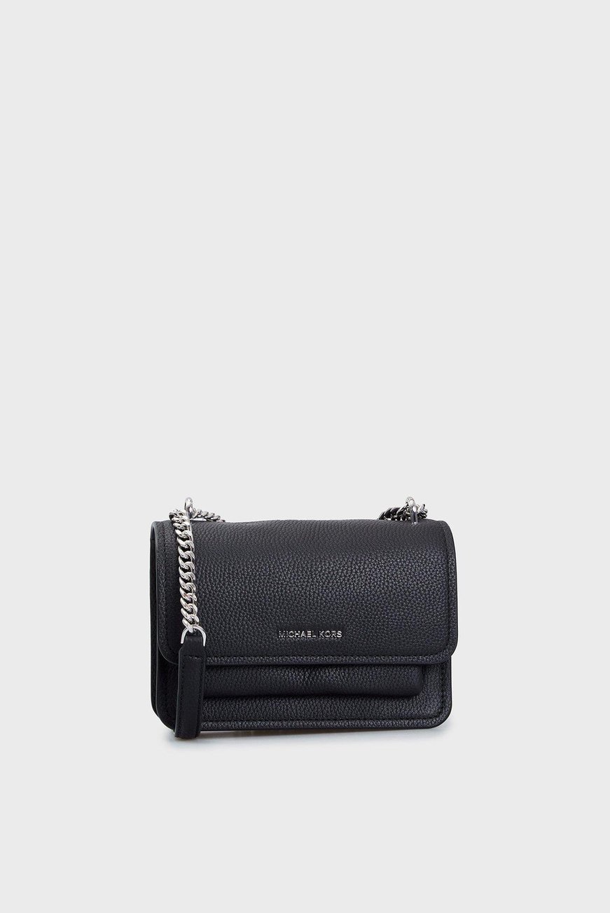 Michael Kors Michael Kors Kadın Zincir Omuz Askılı Manyetik Kapamalı Metalik Logo Kabartmalı Ekstra İç Cepli Deri Siyah Omuz Çantası 32T4SC7C1T-BLACK