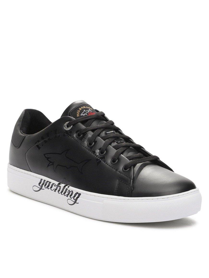 Paul Shark Paul Shark Erkek Bağcıklı Marka Logolu Spor Stil Siyah Sneaker 22418004-111