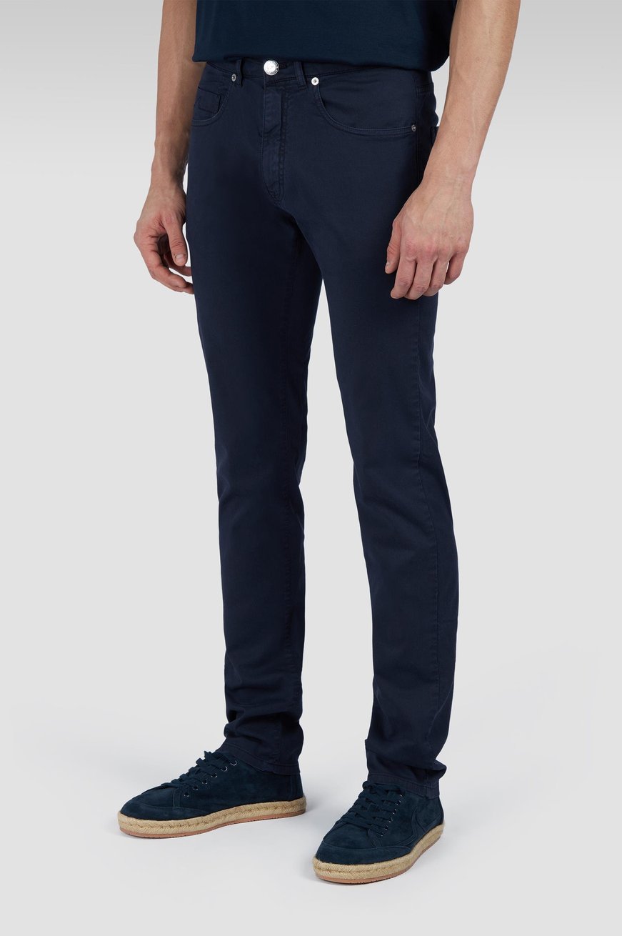 Paul Shark Paul Shark Erkek Regular Fit Pamuklu Normal Bel Düz Paça Lacivert Pantolon 25414021-013