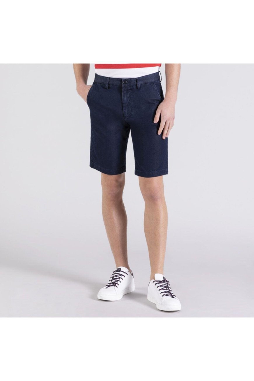 Paul Shark Paul Shark Erkek Slim Fit Normal Bel Pamuklu Lacivert Şort 21414203-013