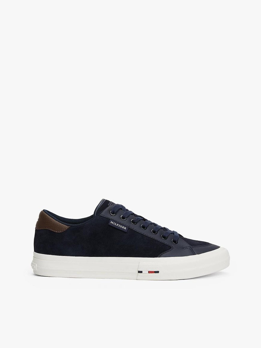 TOMMY HILFIGER Tommy Hilfiger Erkek Bağcıklı Marka Logolu Spor Stil Lacivert Sneaker FM0FM05458-DW5