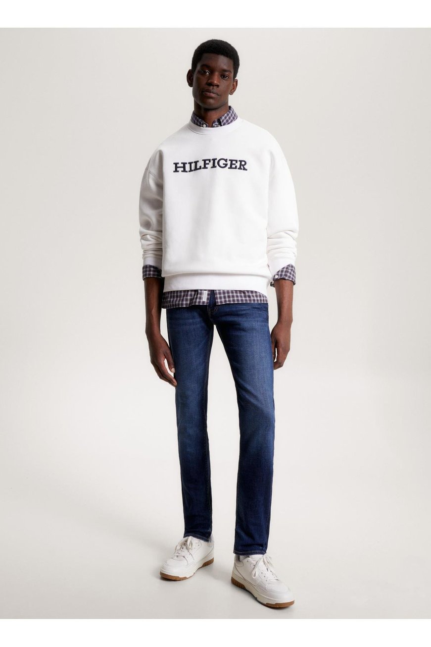 Tommy Hilfiger Tommy Hilfiger Erkek Denim Normal Belli Düz Model Günlük Kullanım Mavi Jeans MW0MW33347-1A8