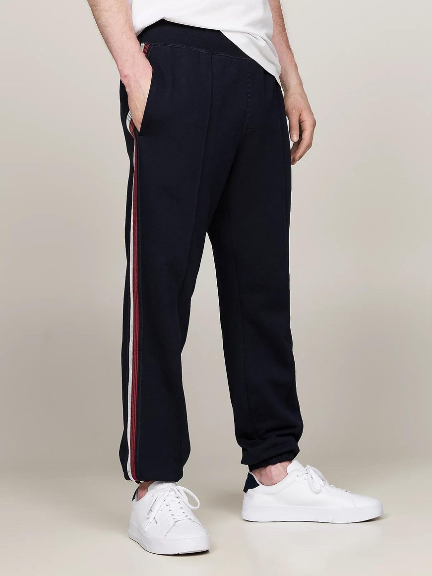 Tommy Hilfiger Tommy Hilfiger Erkek Dokuma Kumaş  Normal Bel  Düz Model Mavi Eşofman Altı MW0MW35548-DW5