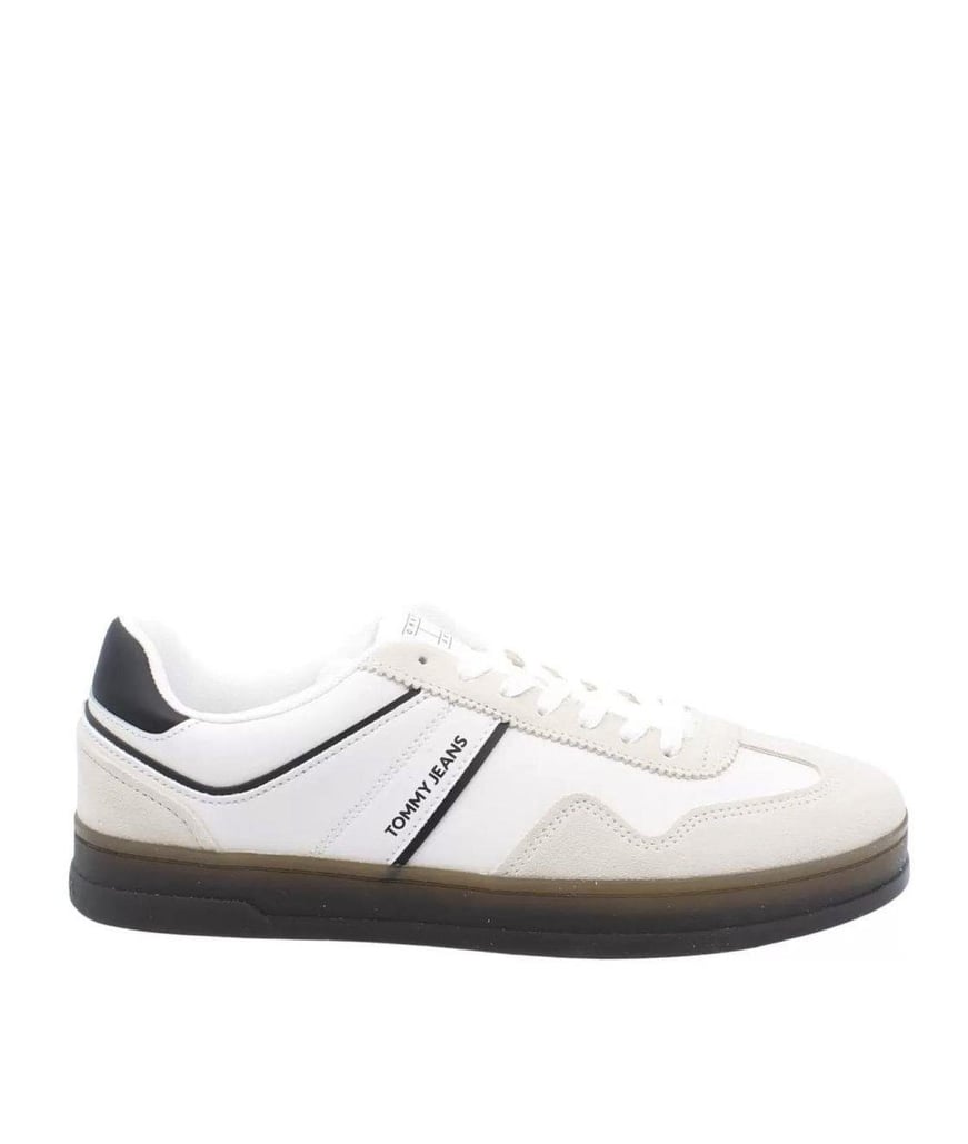 Tommy Hilfiger Tommy Hilfiger Erkek Düz Rahat Taban Süet Detaylı Deri Bej Sneaker EM0EM01524-BDS