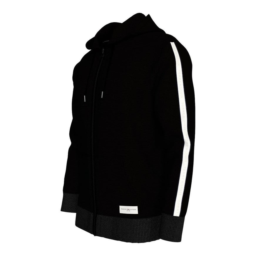 Tommy Hilfiger Tommy Hilfiger Erkek Marka Logolu Uzun Kollu Rahat Siyah Sweatshirt UM0UM03011-BDS