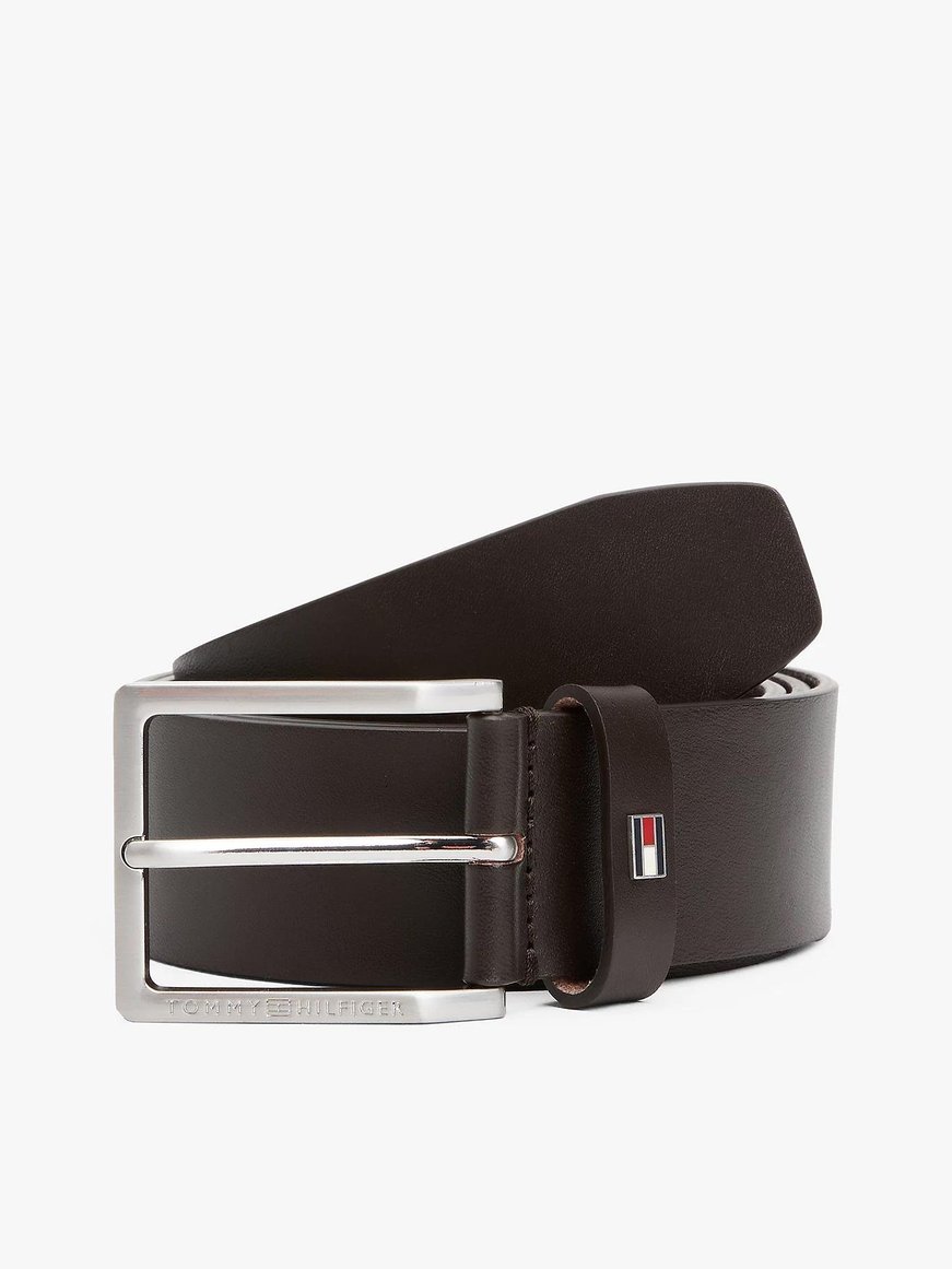 TOMMY HILFIGER Tommy Hilfiger Erkek Metal Tokalı Ayarlanabilir Deri Kahverengi Kemer AM0AM13175-0HD