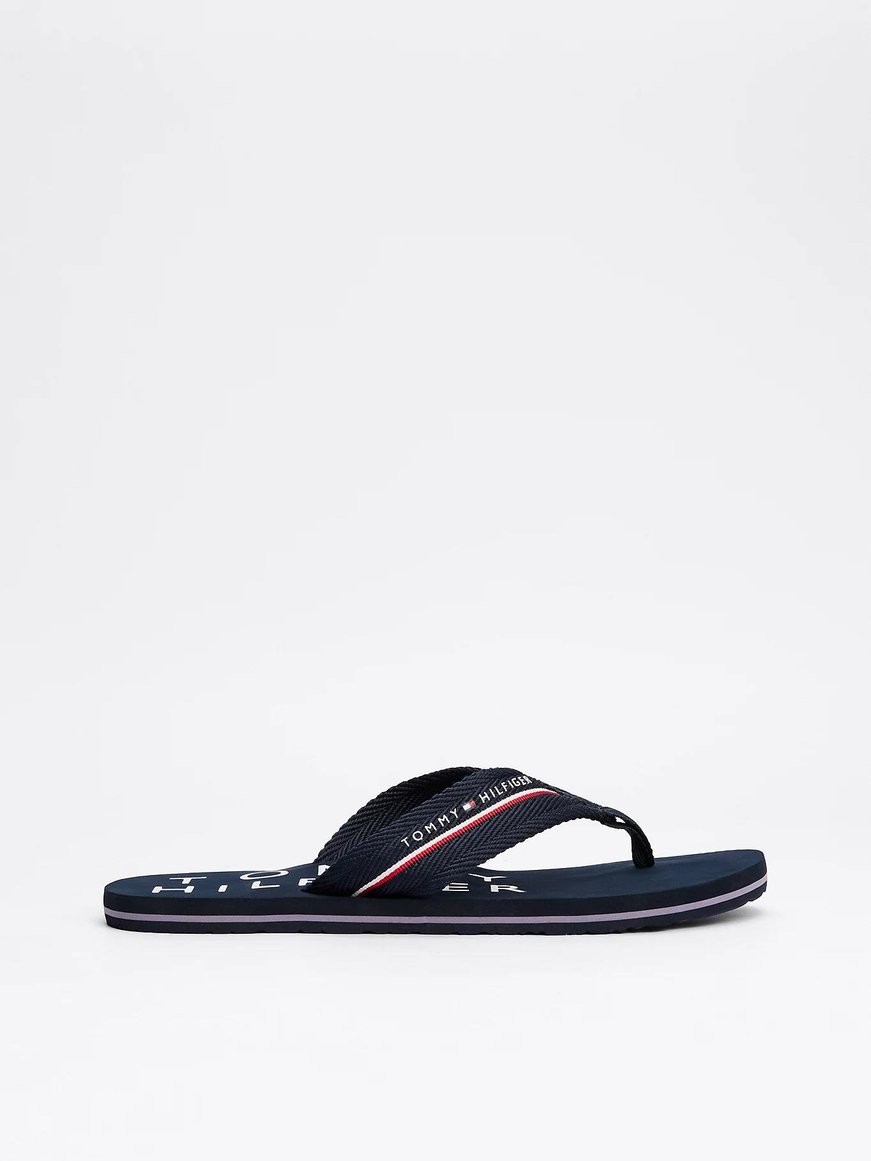 Tommy Hilfiger Tommy Hilfiger Erkek Rahat Taban Mavi Terlik FM0FM05340-DW5