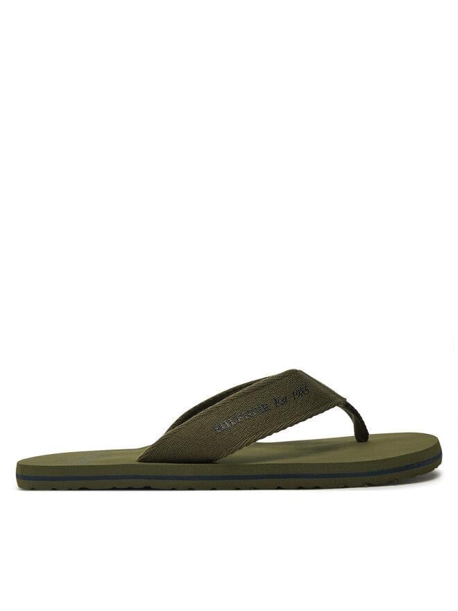 TOMMY HILFIGER Tommy Hilfiger Erkek Rahat Taban Koyu Yeşil Terlik FM0FM05339-RBN