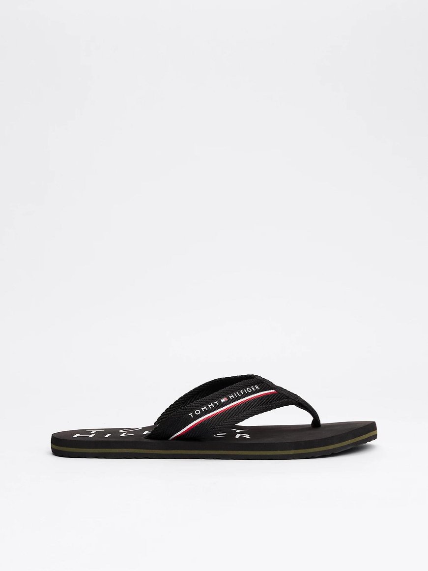 Tommy Hilfiger Tommy Hilfiger Erkek Rahat Taban Siyah Terlik FM0FM05340-BDS