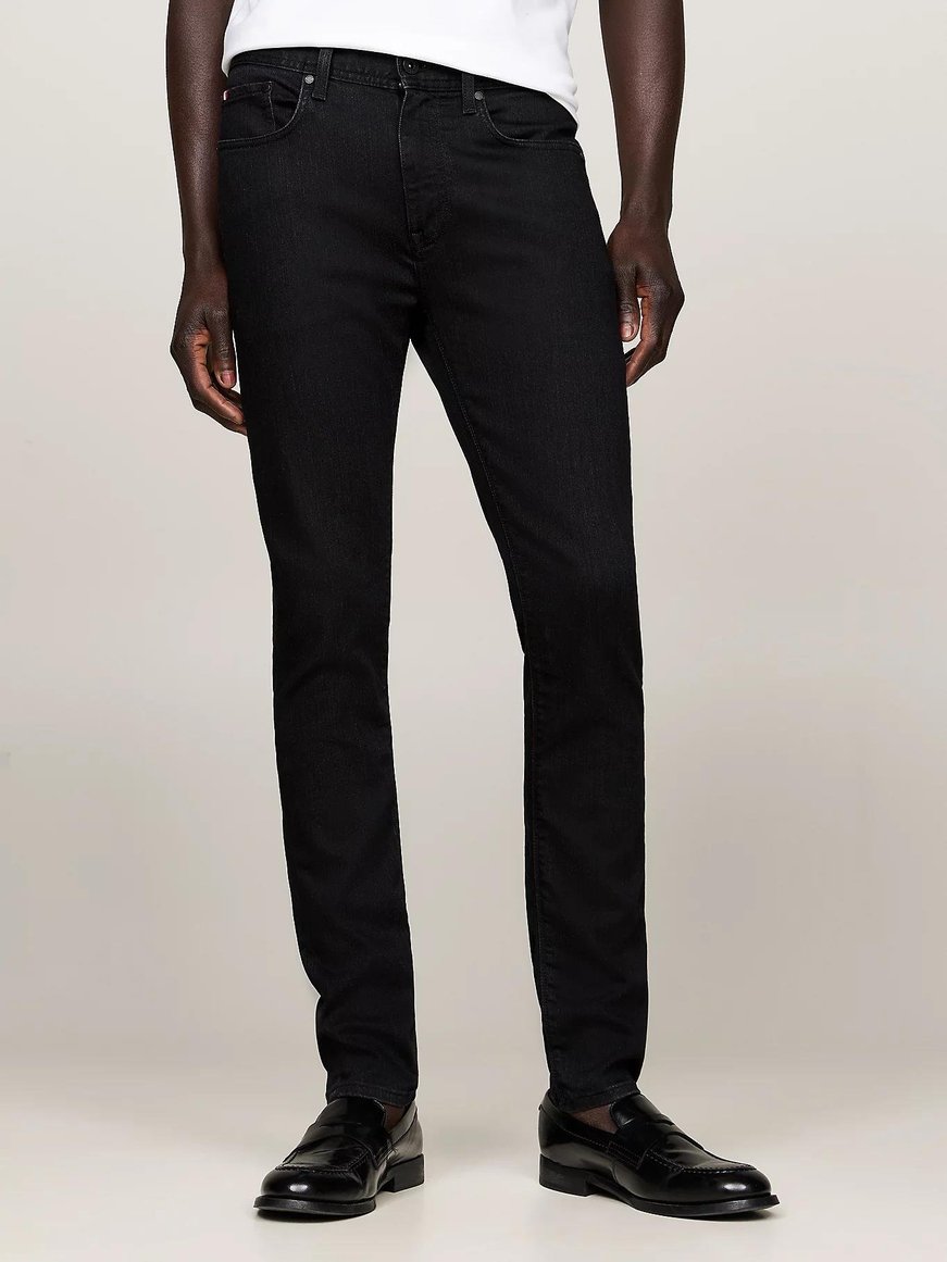 Tommy Hilfiger Tommy Hilfiger Erkek Slim Fit Normal Bel Pamuklu Siyah Jeans MW0MW36685-1B4