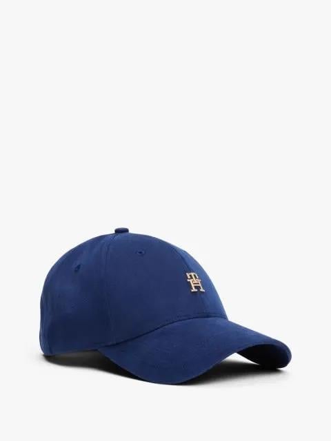 TOMMY HILFIGER Tommy Hilfiger Kadın %100 Pamuklu Nefes Alabilen Ayarlanabilir Tokalı Mavi Şapka AW0AW17631-C7G