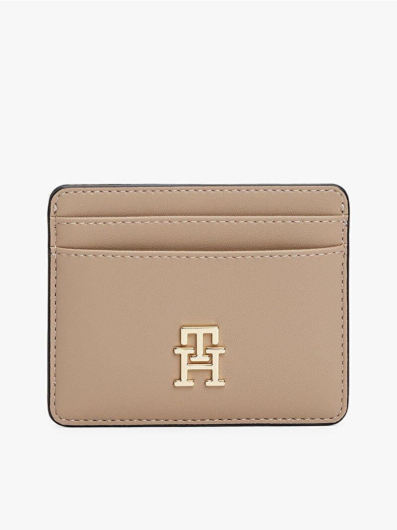 TOMMY HILFIGER Tommy Hilfiger Kadın Ana Bölmeli Gold TH Monogram Logolu Bej Cüzdan AW0AW17474-AFE