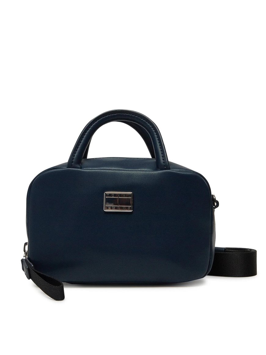 TOMMY HILFIGER Tommy Hilfiger Kadın Ayarlanabilir ve Çıkarılabilir Omuz Askılı İçi Fermuar Bölmeli Lacivert Omuz Çantası AW0AW17294-C1G