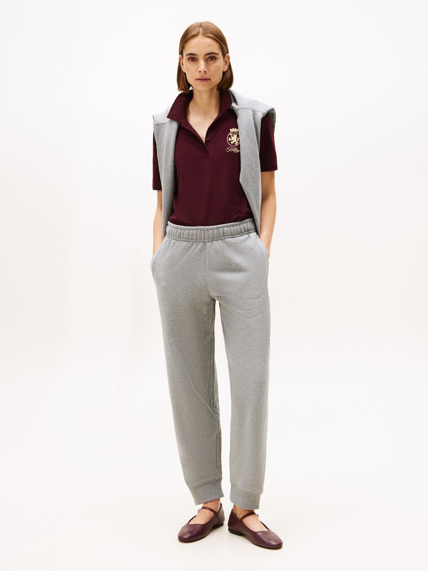 Tommy Hilfiger Tommy Hilfiger Kadın Regular Fit Beli ve Paçası Lastikli Bacağı Logo İşlemeli Gri Eşofman Altı WW0WW46145-P61