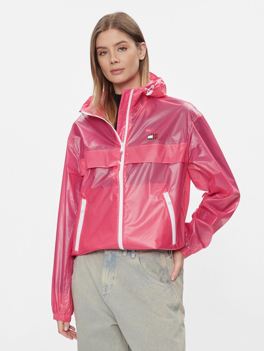 Tommy Hilfiger Tommy Hilfiger Kadın Uzun Kollu Fermuarlı Marka Logolu Pembe Mont DW0DW17229-THW