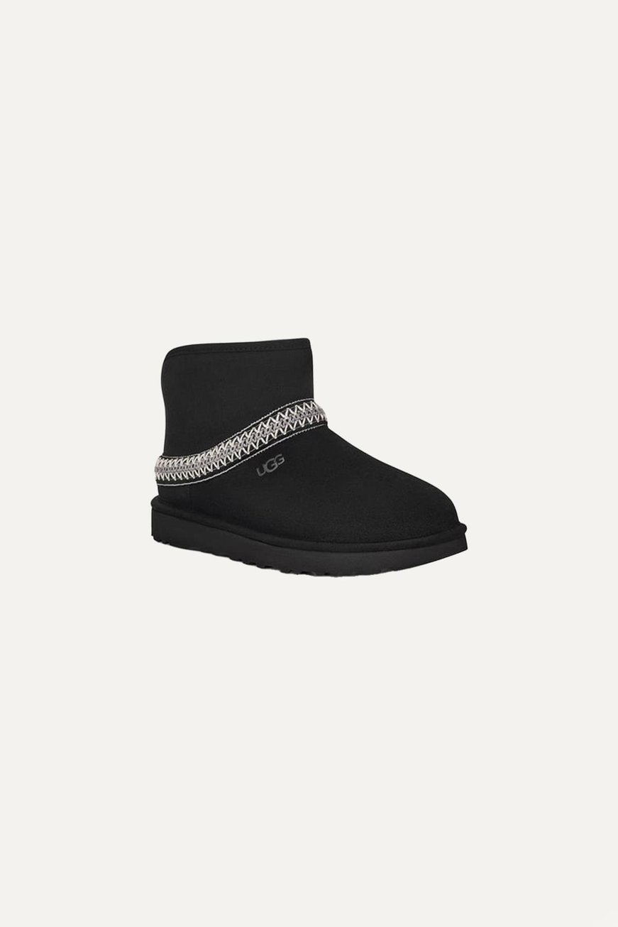 UGG UGG Kadın Bilek Desenli Süet Siyah Bot & Bootie 1158262-SİYAH