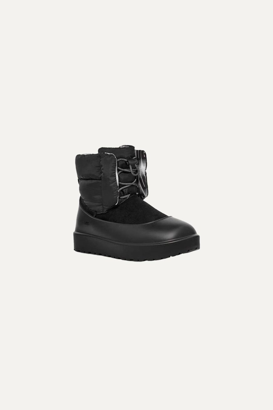 UGG UGG Kadın Deri Logolu Düz Tabanlı Günlük Kullanım Siyah Bot & Bootie 1130670-SİYAH