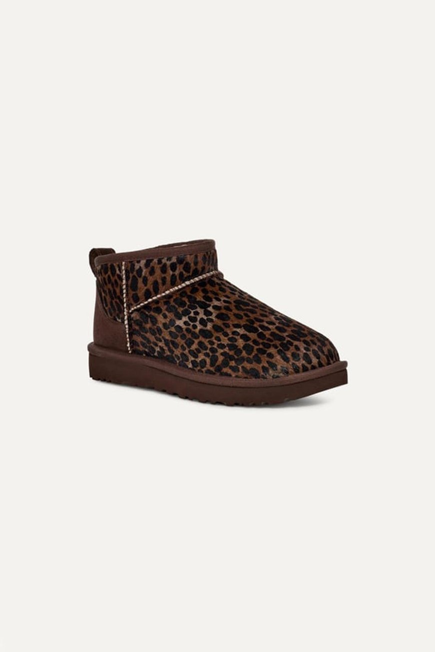 UGG UGG Kadın Kauçuk Tabanlı Leopar Desenli Leopar Bot & Bootie 1158328-LEOPAR