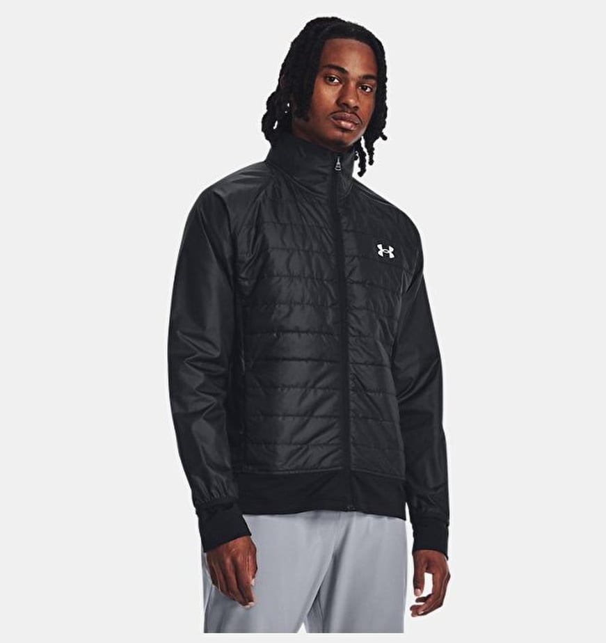 Under Armour Under Armour Erkek Marka Logo Detaylı Şişme Dik Yaka Siyah Ceket 1380868-001
