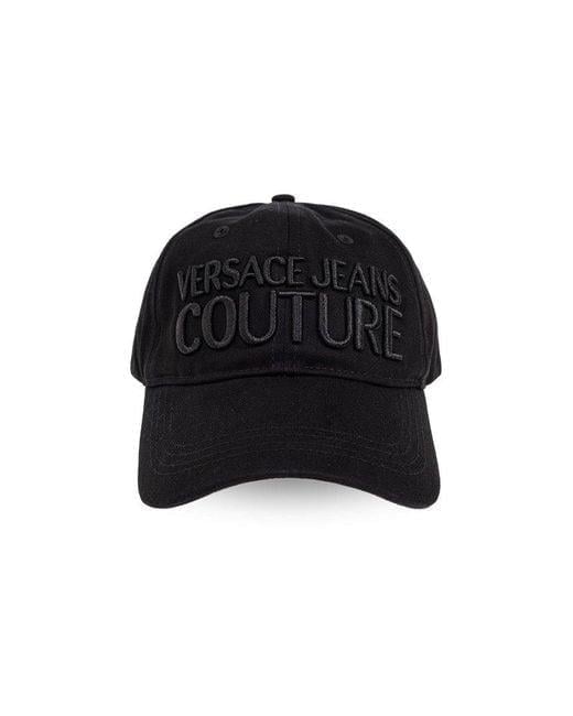 Versace Versace Kadın Pamuklu Ayarlanabilir Büyük Versace Yazılı Siyah Şapka 78YAZK32ZG365-899