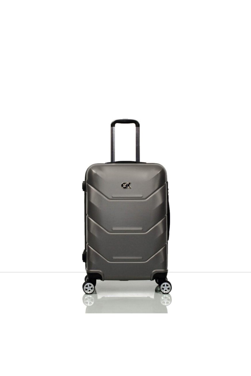 Exclusive 2 Li Antrasit Valiz Seti ( Orta + Kabin )