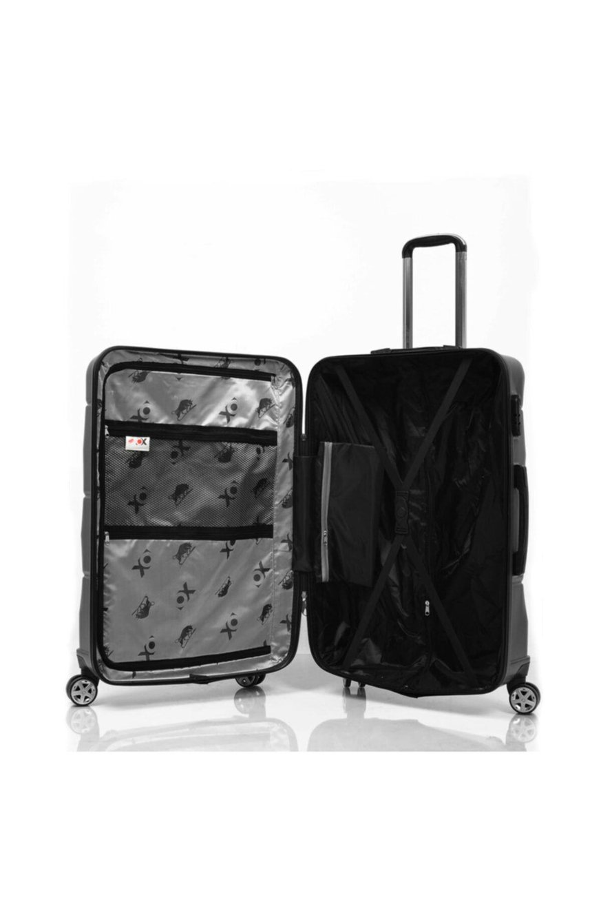 Exclusive 2 Li Antrasit Valiz Seti ( Orta + Kabin )