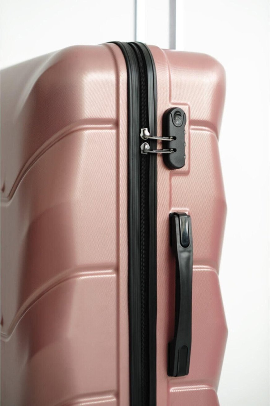 Exclusive 2 Li Rose Gold Valiz Seti ( Orta + Kabin )