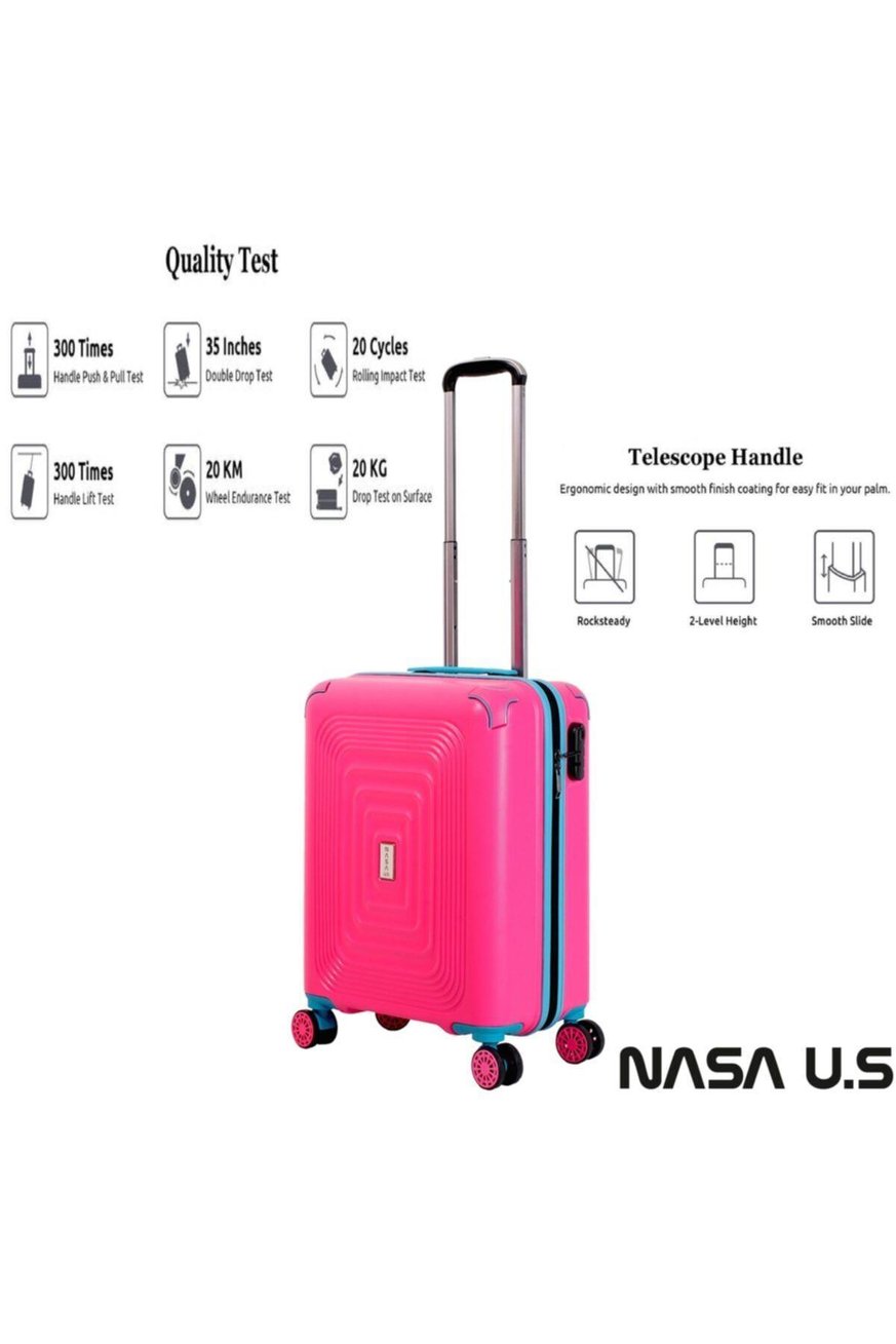 Nasa U.s Ring Pembe 3 Lü Valiz Seti (büyük+orta+kabin)