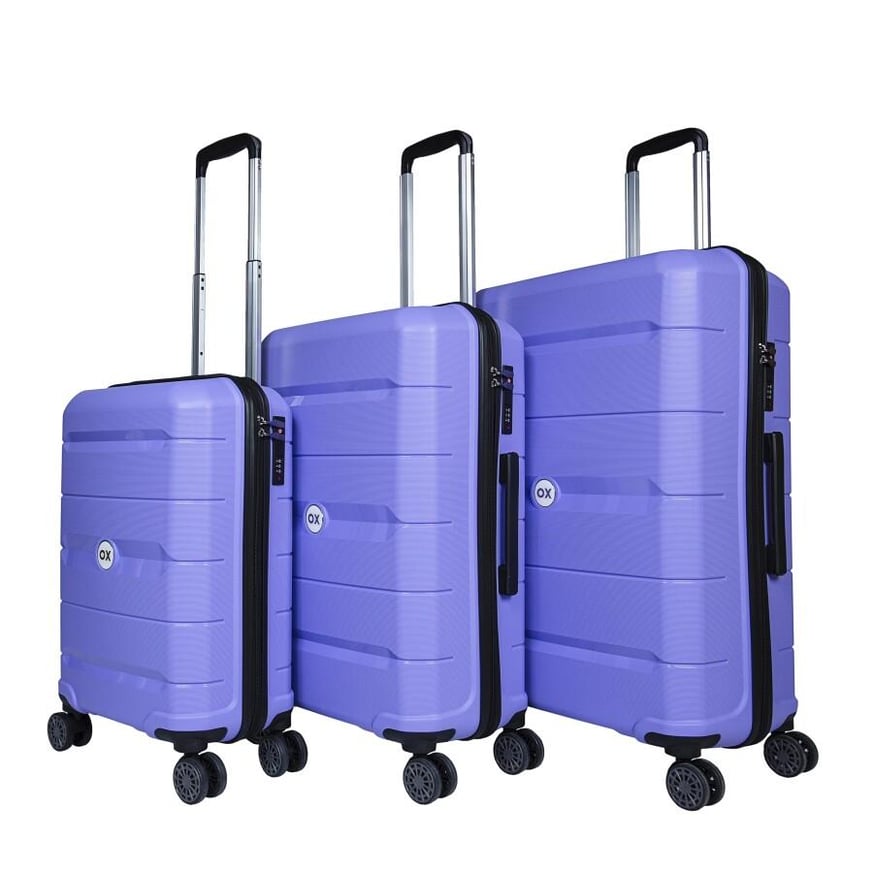 OX POLİPROPİLEN 3 LÜ VALİZ SETİ LİLA
