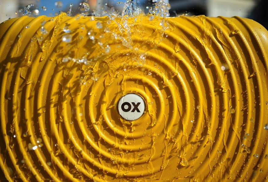 Ox Twister 3 lü Sarı Valiz Seti (Büyük + Orta + Makyaj )