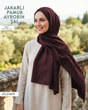 Jakarlı Ayrobin Pamuk Şal  JSL0409-3821JSL0409
