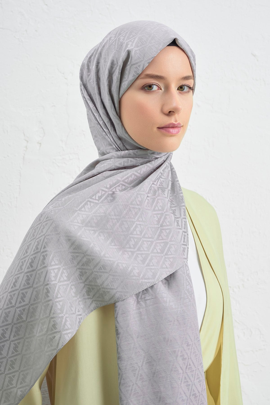 Armine Elegance İpek Pamuk Monogram Şal 22