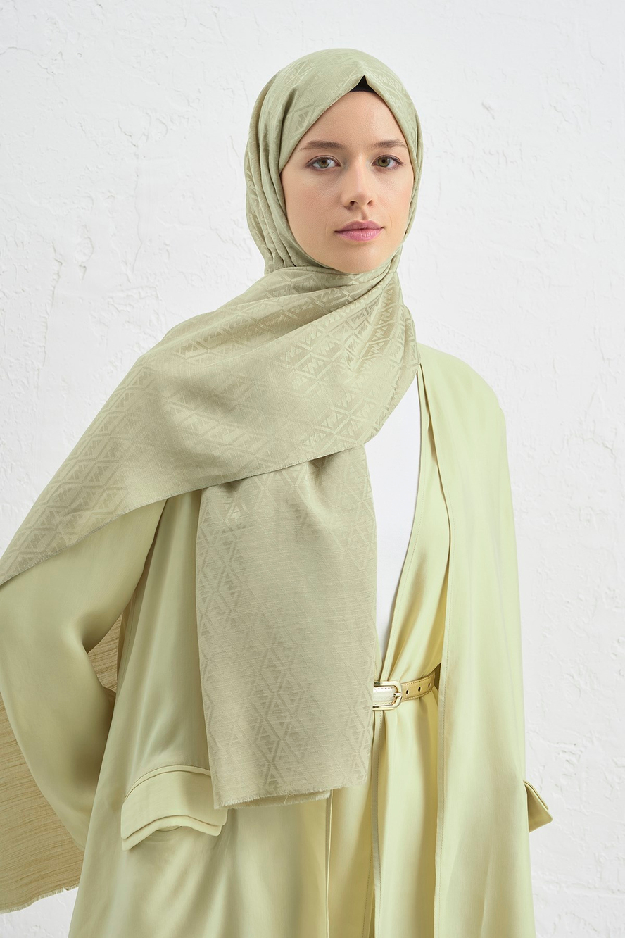 Armine Elegance İpek Pamuk Monogram Şal 54