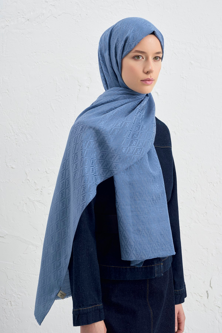 Armine Elegance İpek Pamuk Monogram Şal 26