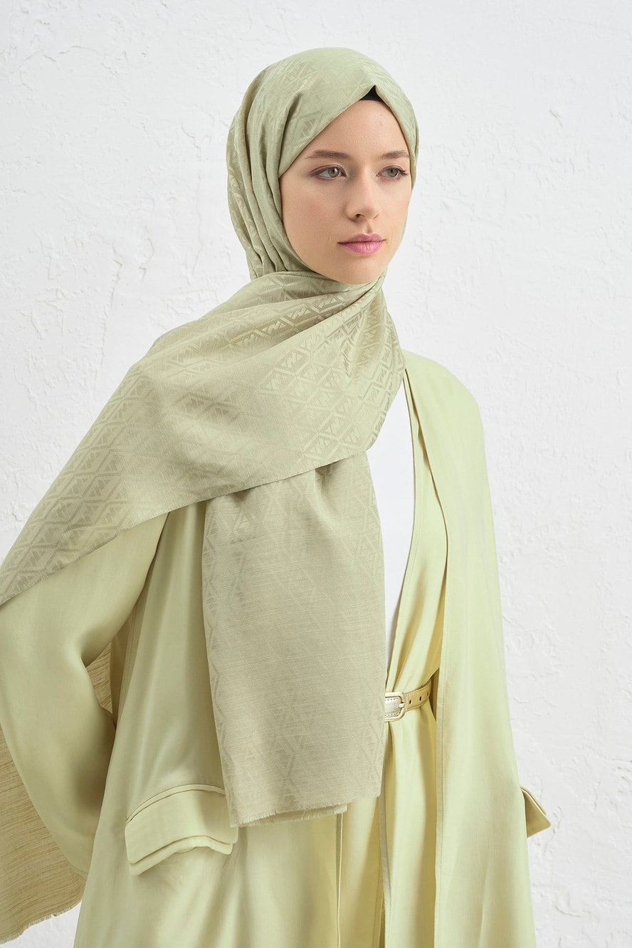 Armine Elegance İpek Pamuk Monogram Şal 54